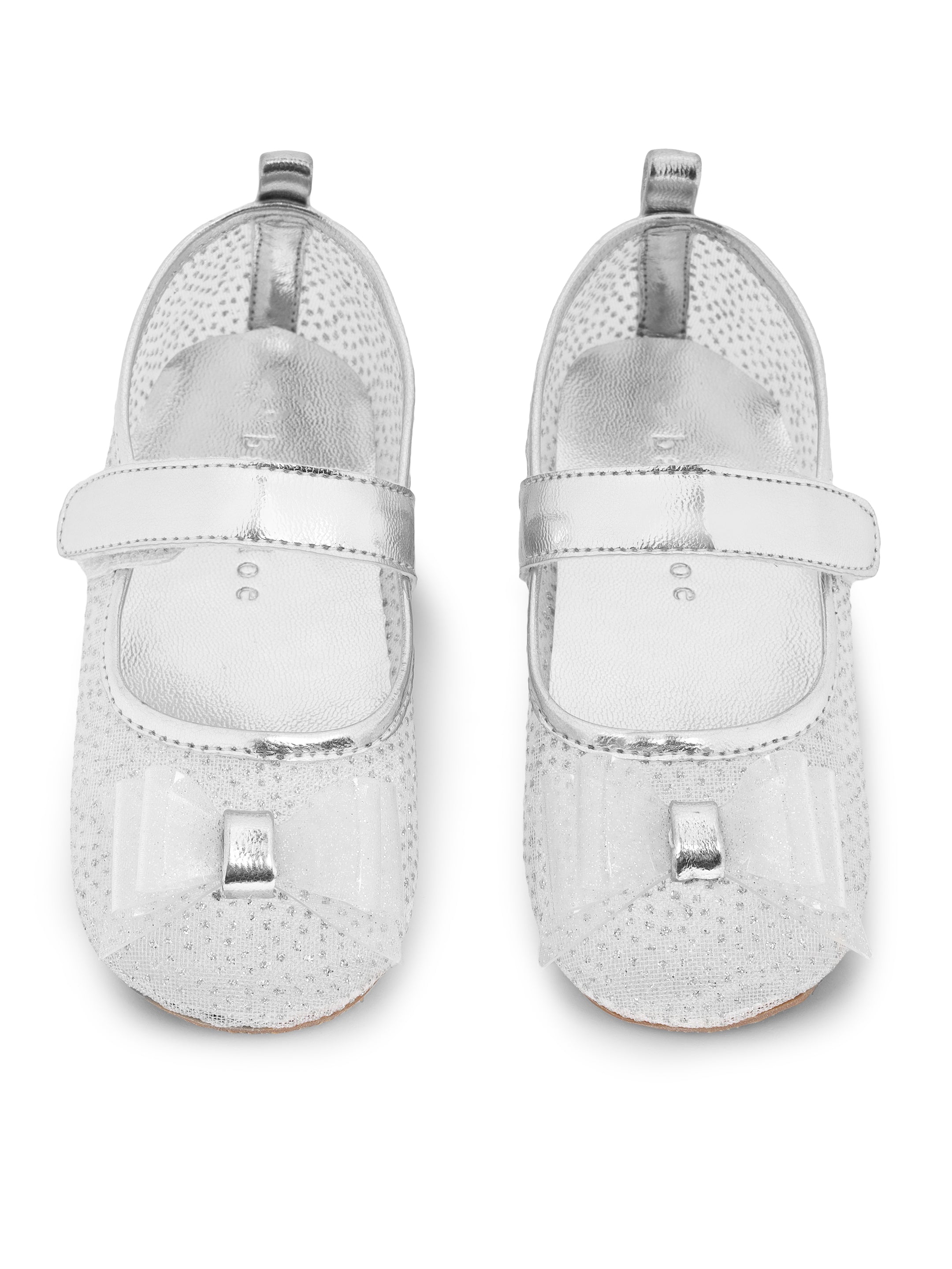 Baby Doe Stardust Silver Ballerina Party Shoes For Toddler Girls