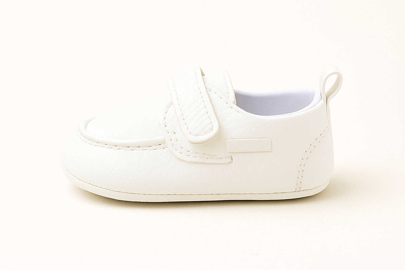 Baby Doe White Velcro Loafers Prewalker For Infants