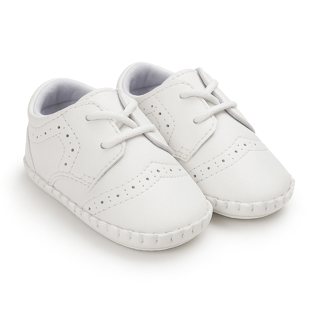 Baby Doe White Brogues Prewalkers For Boys