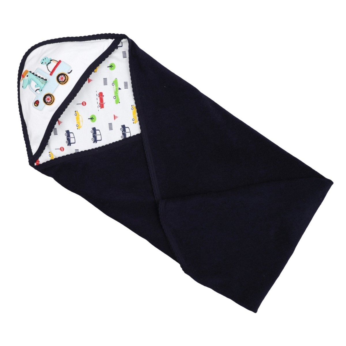Dino Ride Hooded Cotton Baby Swaddle Blanket Wrap