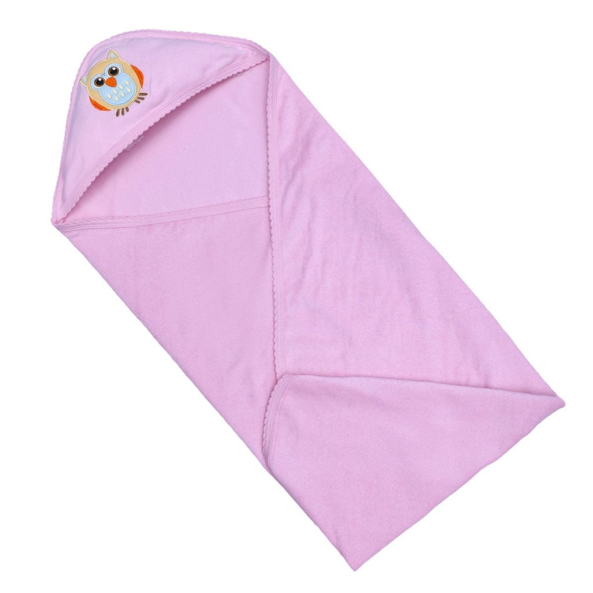 Purple Little Wise Owl Hooded Towel Blanket For Kids