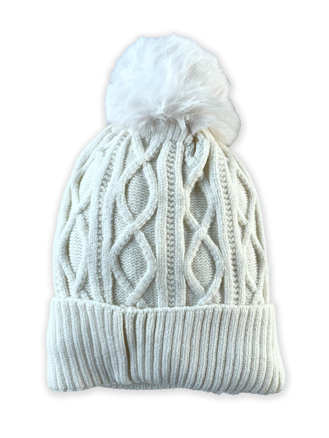 Mini Soul Grey Knitted Faux Fur Pom Pom Baby Cap