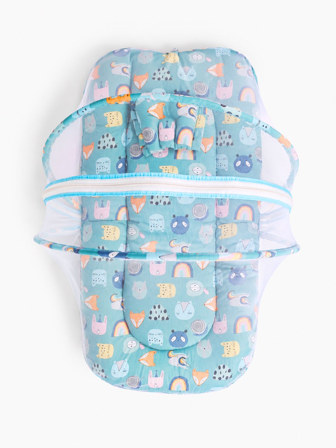 Teal Fox & Friends Forever Portable Mosquito Net Bed For Kids