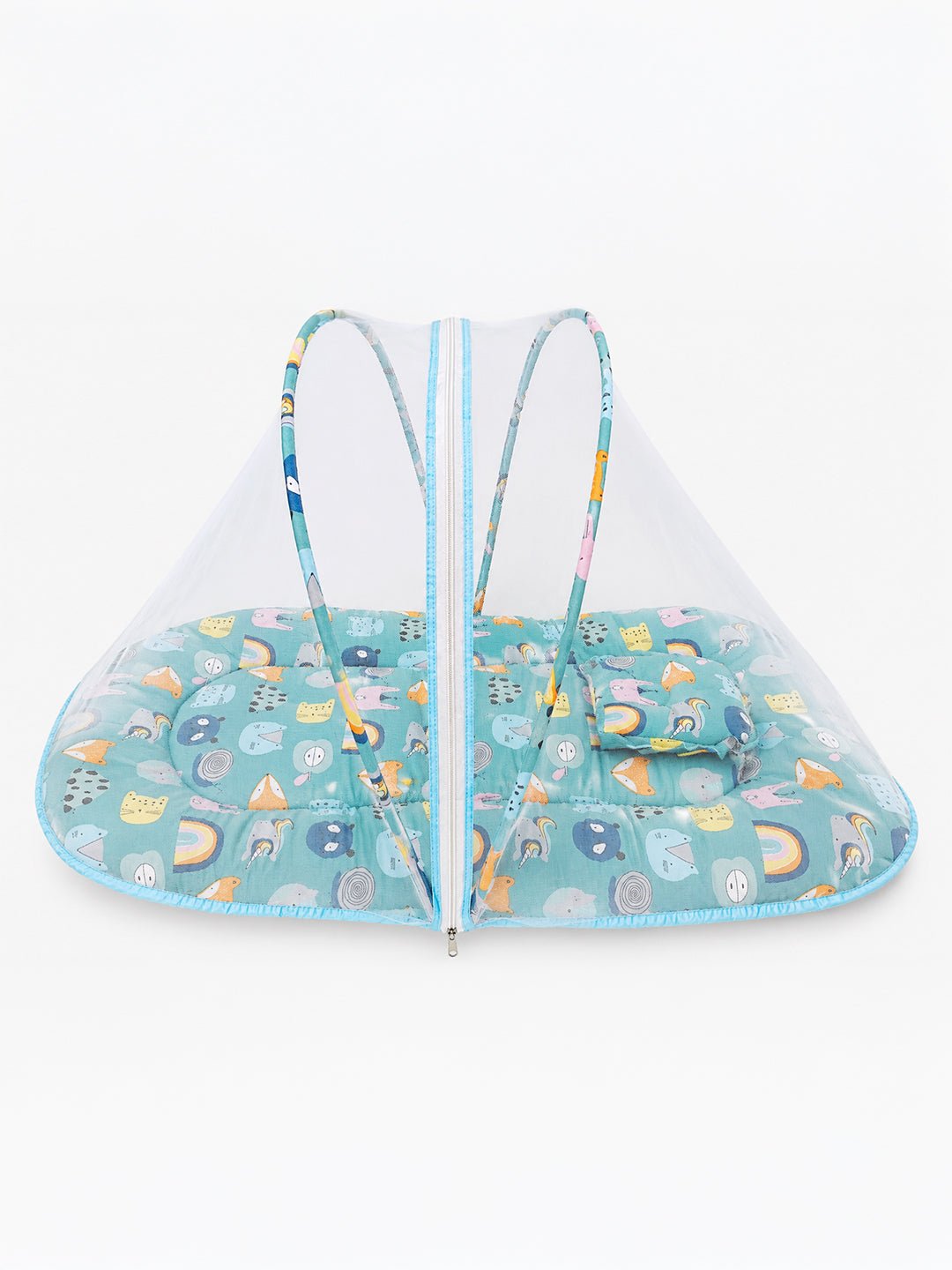 Teal Fox & Friends Forever Portable Mosquito Net Bed For Kids