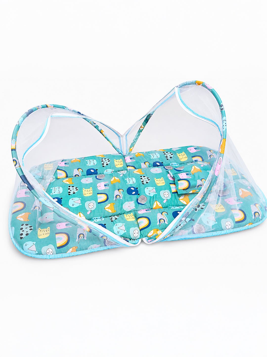 Teal Fox & Friends Forever Portable Mosquito Net Bed For Kids