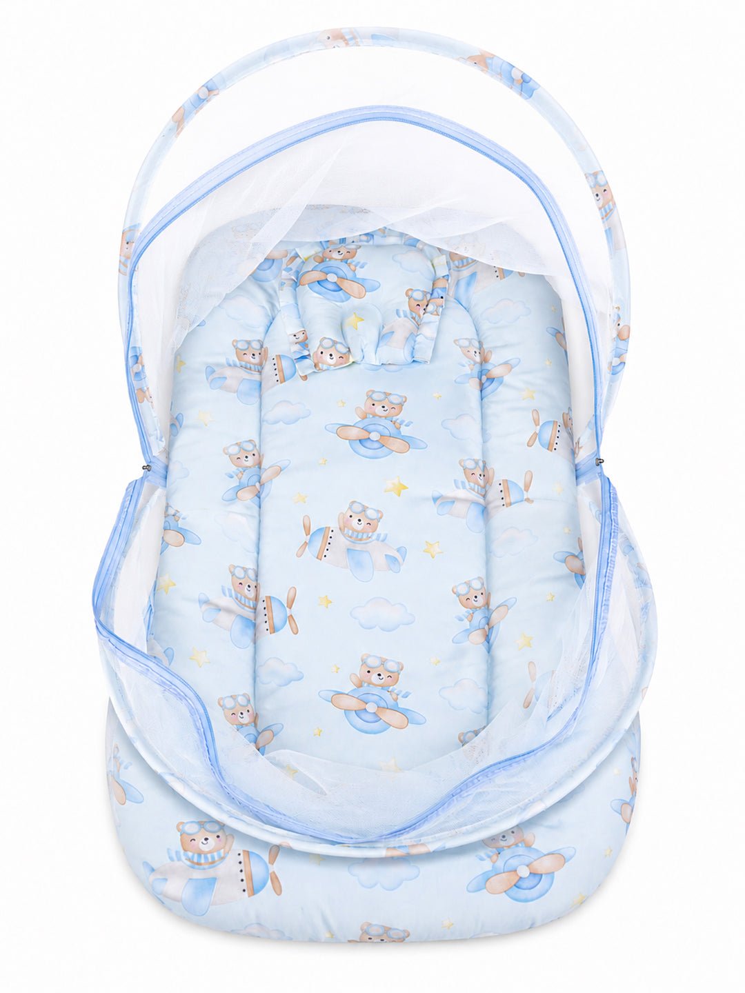 Blue Little Aviator Portable Baby Mosquito Net Bed Set