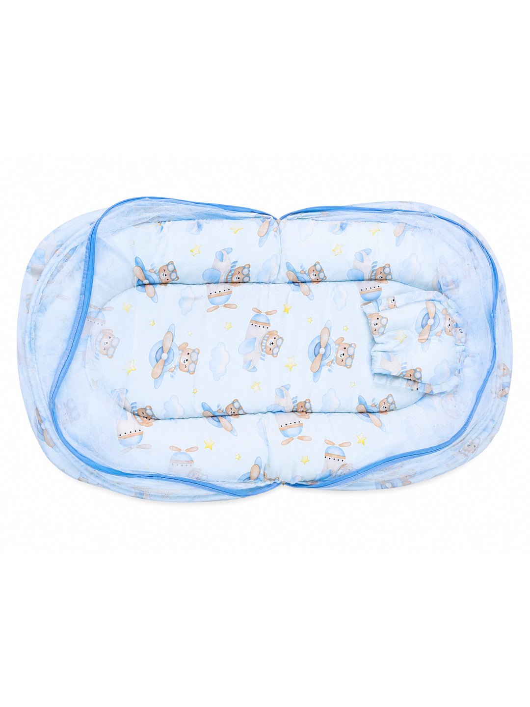 Blue Little Aviator Portable Baby Mosquito Net Bed Set