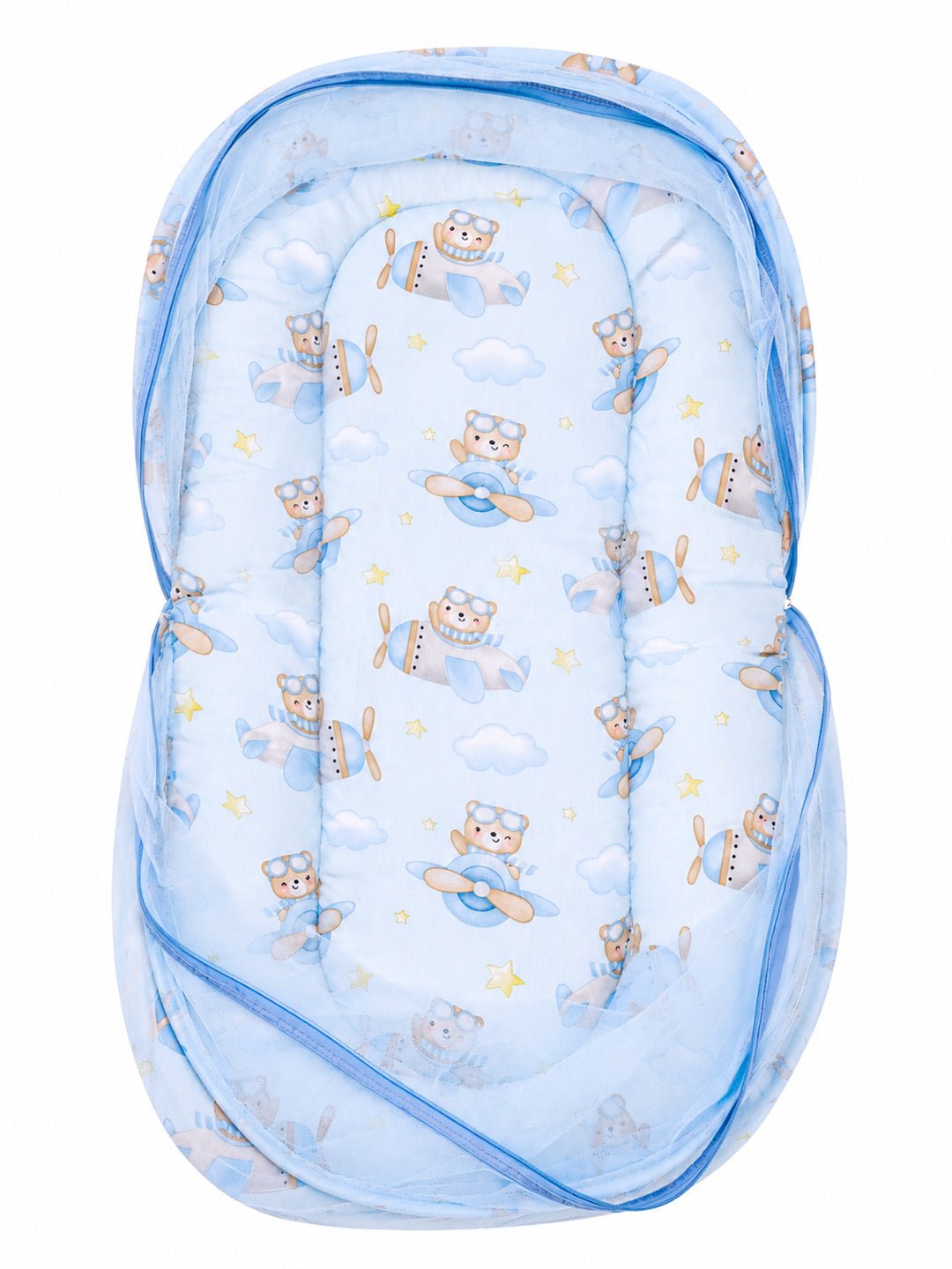 Blue Little Aviator Portable Baby Mosquito Net Bed Set