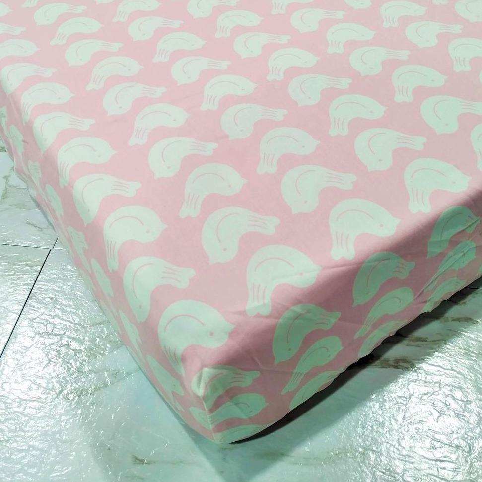 Baby Nightingale Printed Cotton Crib Sheet For Babies