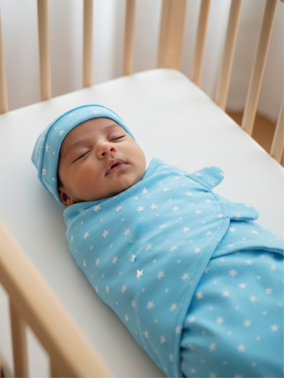 Blue Star 2 PC Kids Cotton Baby Swaddle Set