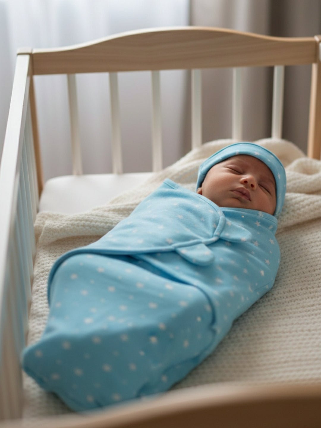 Blue Star 2 PC Kids Cotton Baby Swaddle Set