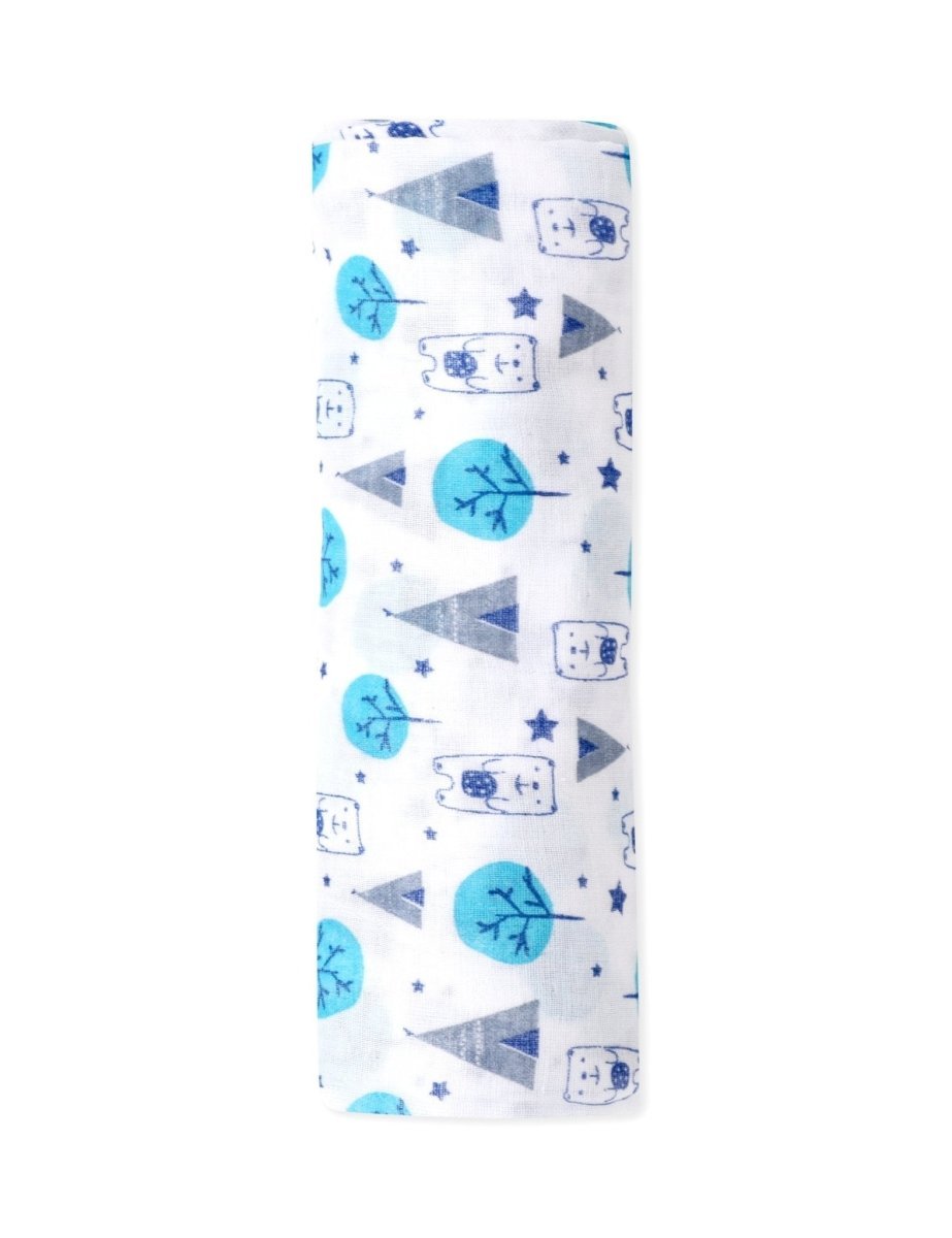 Blue Forest 1 PC Cotton Muslin Baby Swaddle Wrap