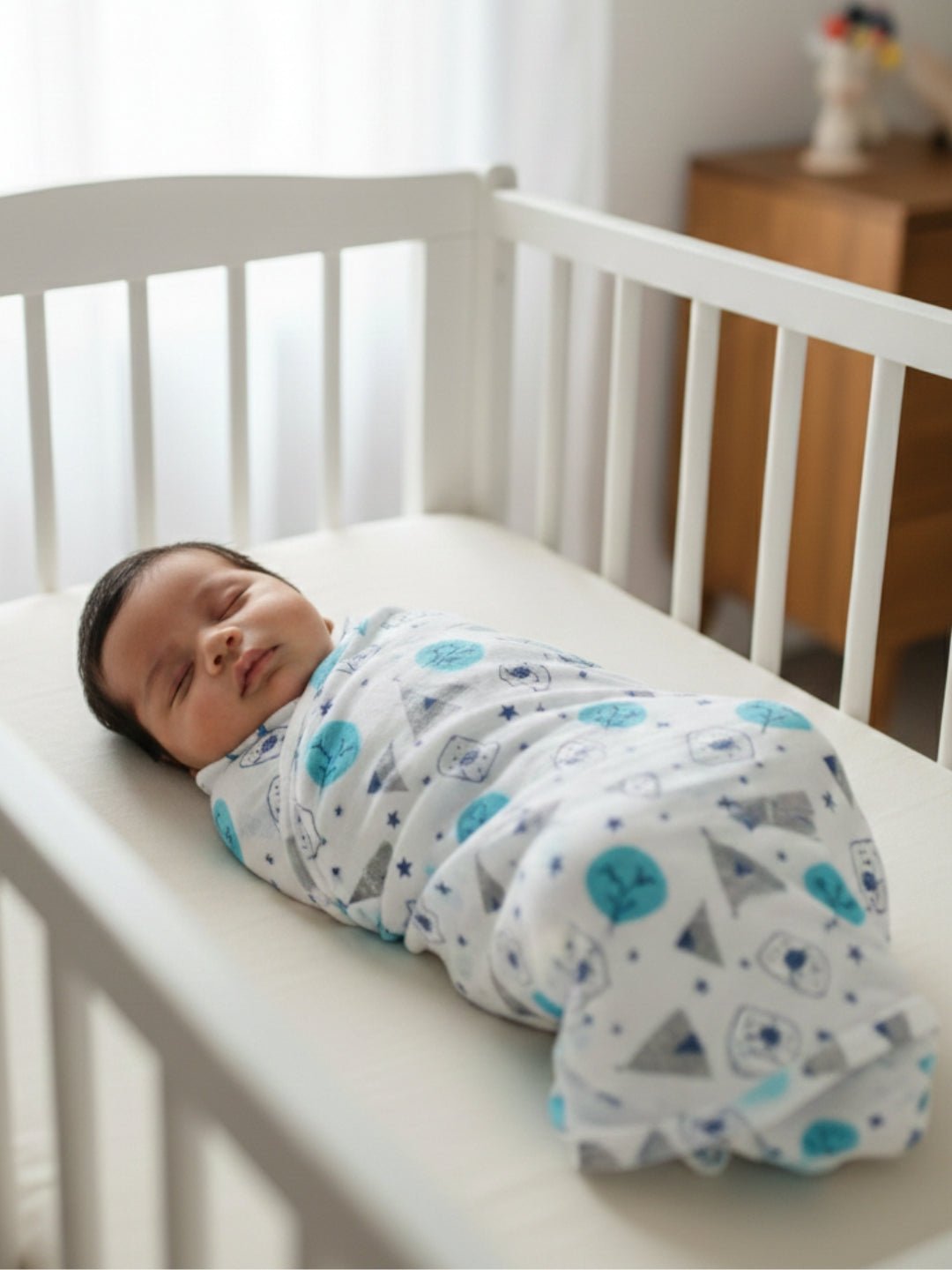 Blue Forest 1 PC Cotton Muslin Baby Swaddle Wrap
