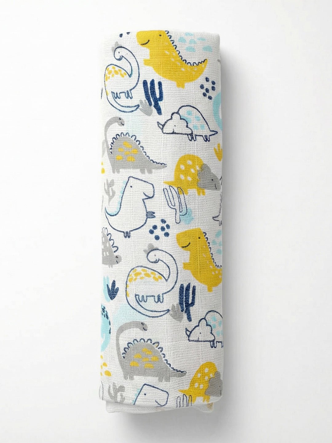 Cute Puppy Dino Forest 3 PC Cotton Muslin Baby Swaddle Blanket Wrap