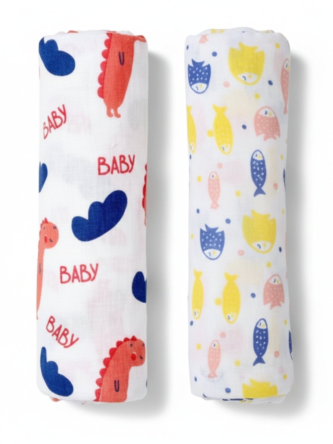 Finding Nemoo & Baby Dino 2 PC Cotton Muslin Swaddle Wrap
