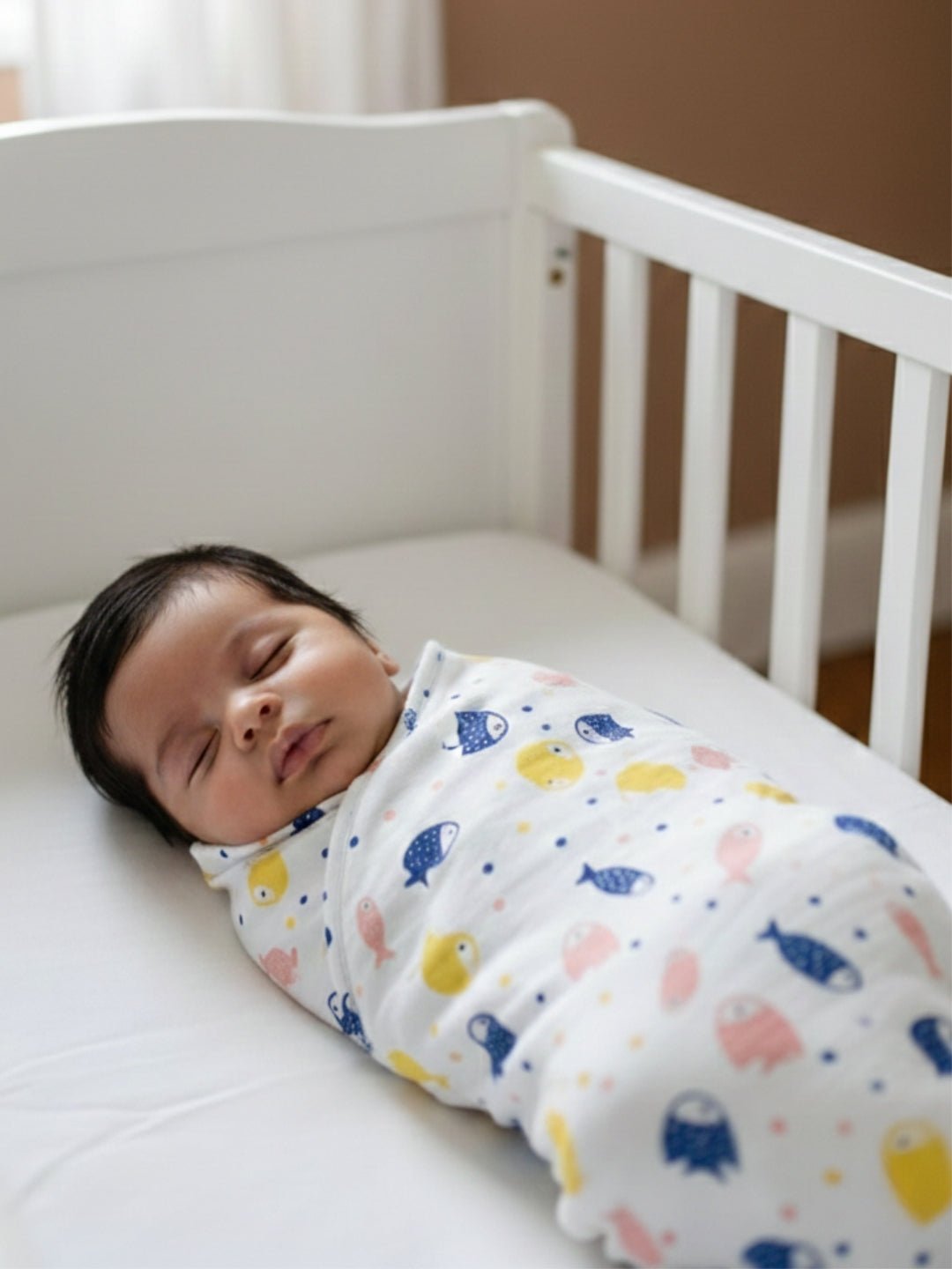 Finding Nemoo & Moon And Stars 2 PC Cotton Muslin Baby Swaddle Wrap