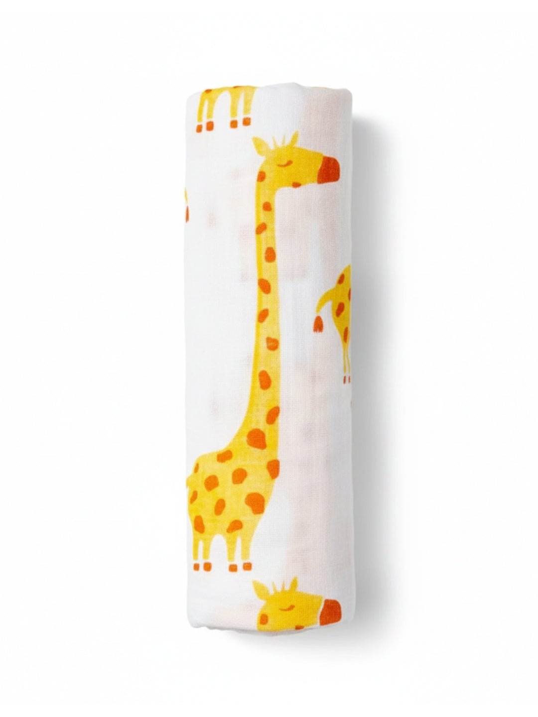 Multicolor Little Fox And Tall Giraffe Muslin Swaddle Wrap Set For Kids