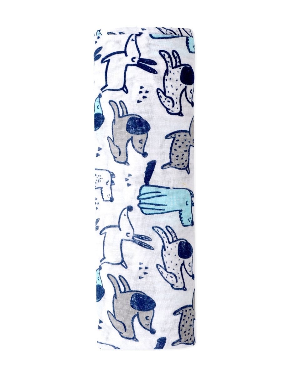 Cute Puppy 1 PC Cotton Muslin Baby Swaddle Blanket Wrap