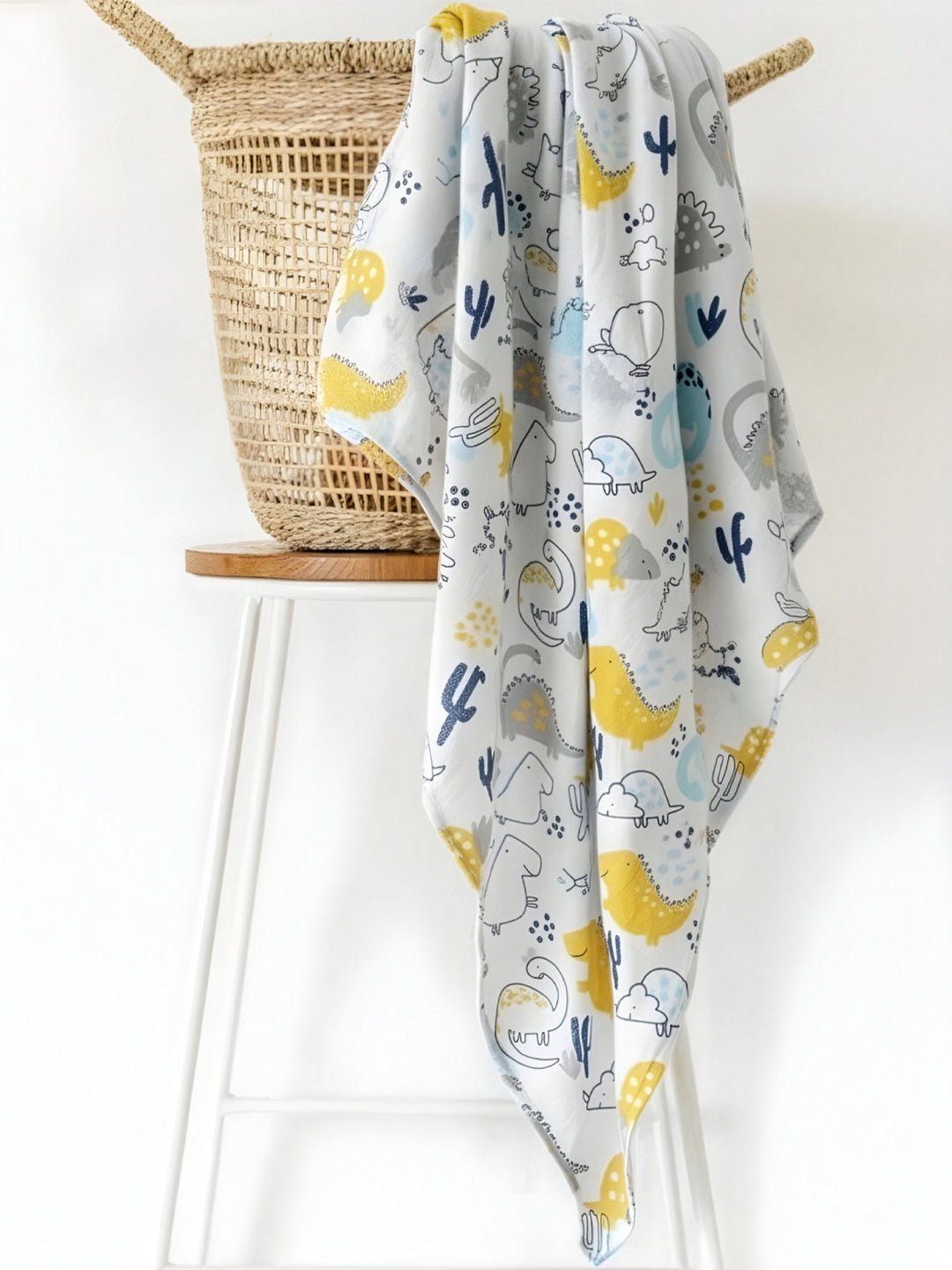 Dino Forest 1 PC Cotton Muslin Baby Swaddle Blanket Wrap