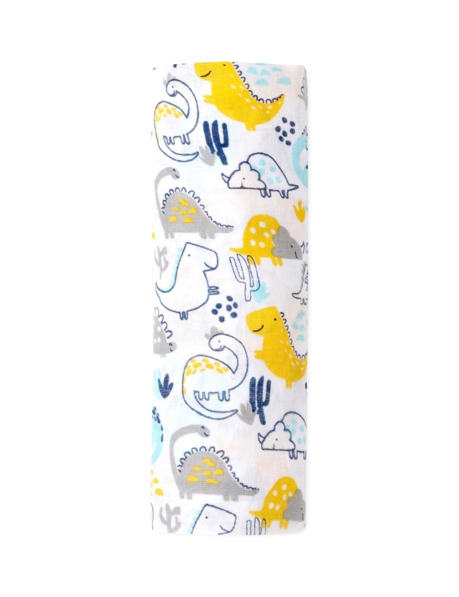 Dino Forest 1 PC Cotton Muslin Baby Swaddle Blanket Wrap