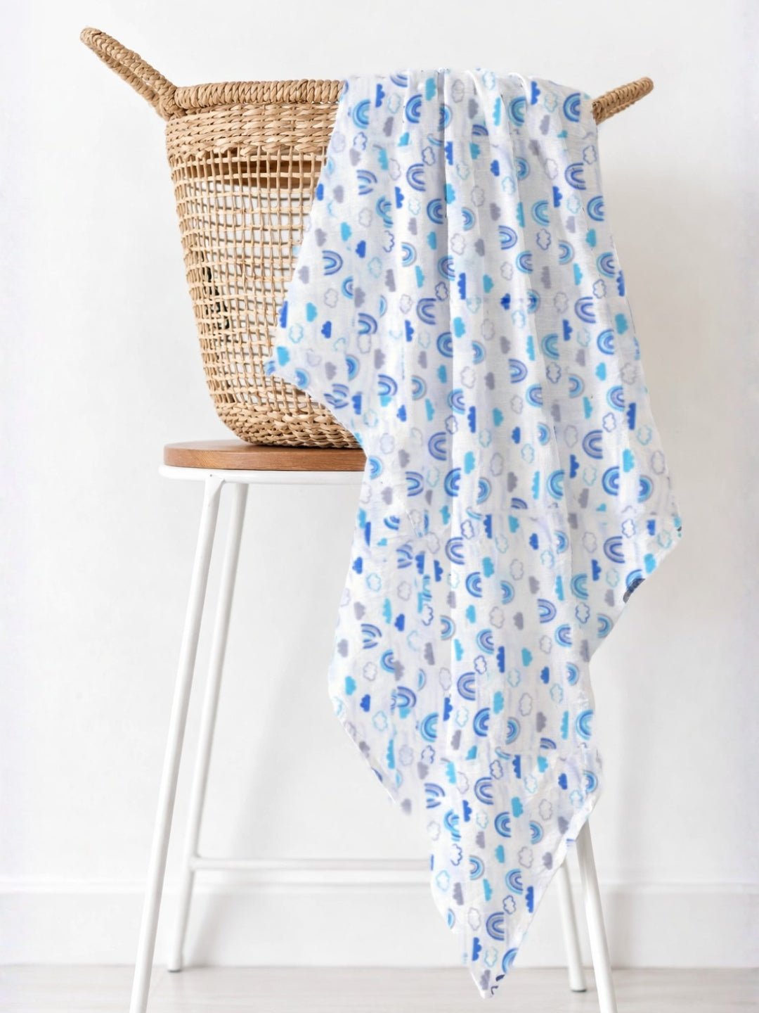 Happy Rainbow 1 PC Cotton Muslin Baby Swaddle Blanket Wrap