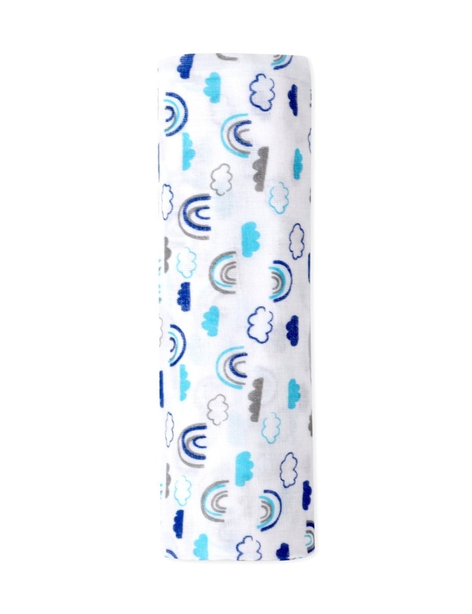 Happy Rainbow 1 PC Cotton Muslin Baby Swaddle Blanket Wrap