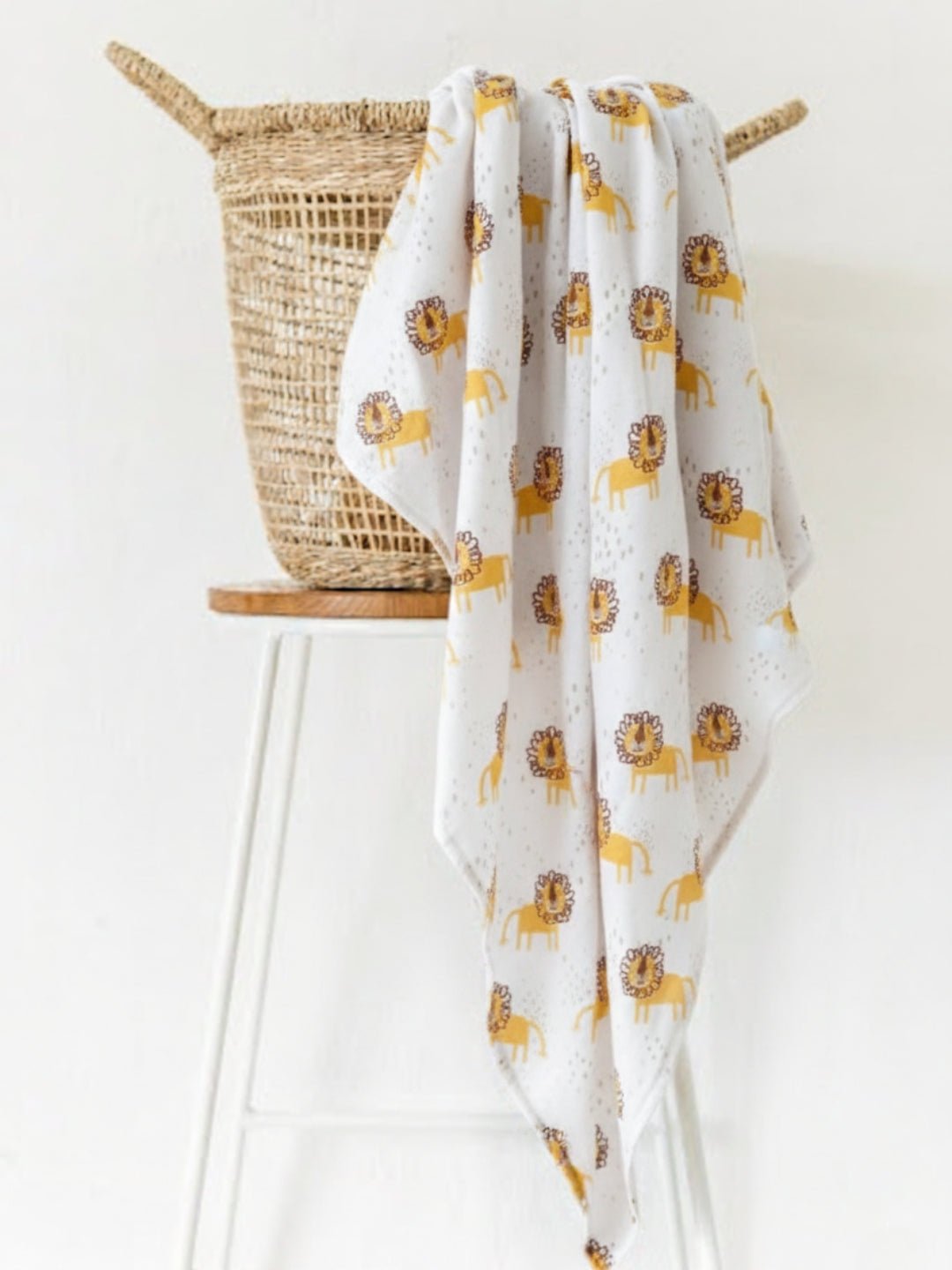 Jungle King 1 PC Kids Cotton Muslin Swaddle With Hand Screen Print