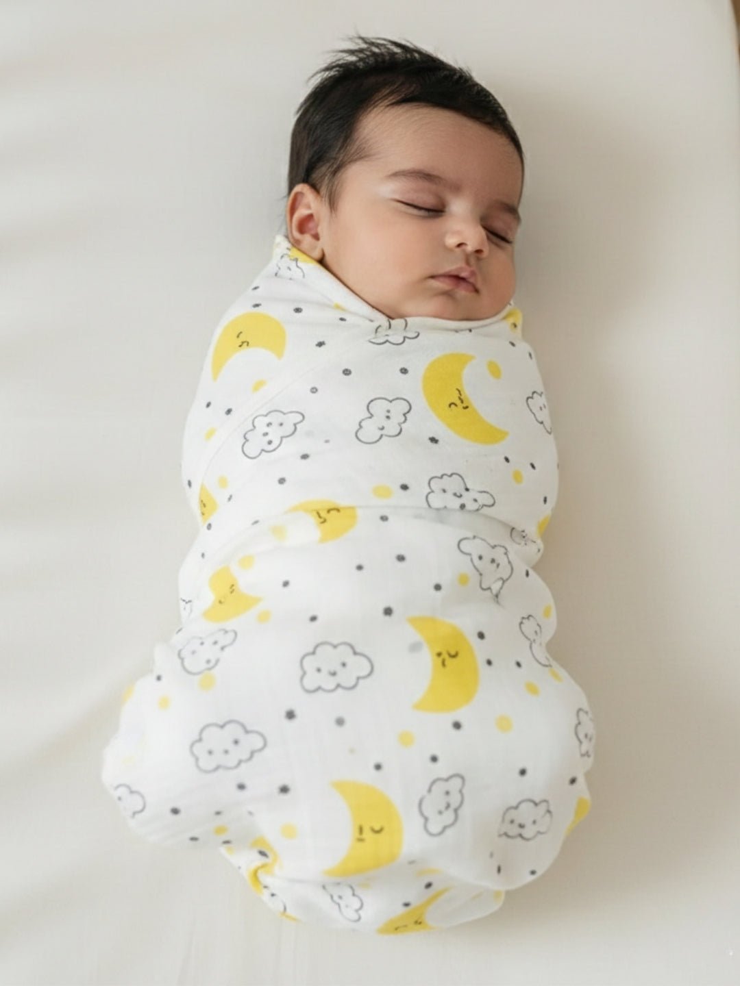 Moon and Stars 1 PC Kids Muslin Cotton Baby Swaddle