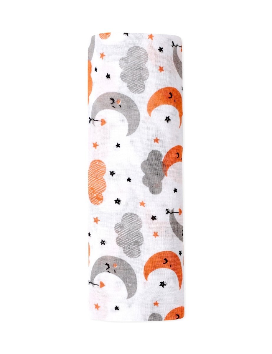 Moon Kid 1 PC Cotton Muslin Swaddle Wrap With Celestial Print
