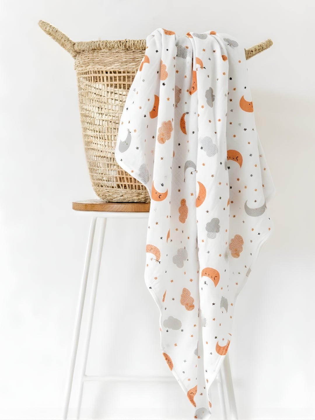 Moon Kid 1 PC Cotton Muslin Swaddle Wrap With Celestial Print