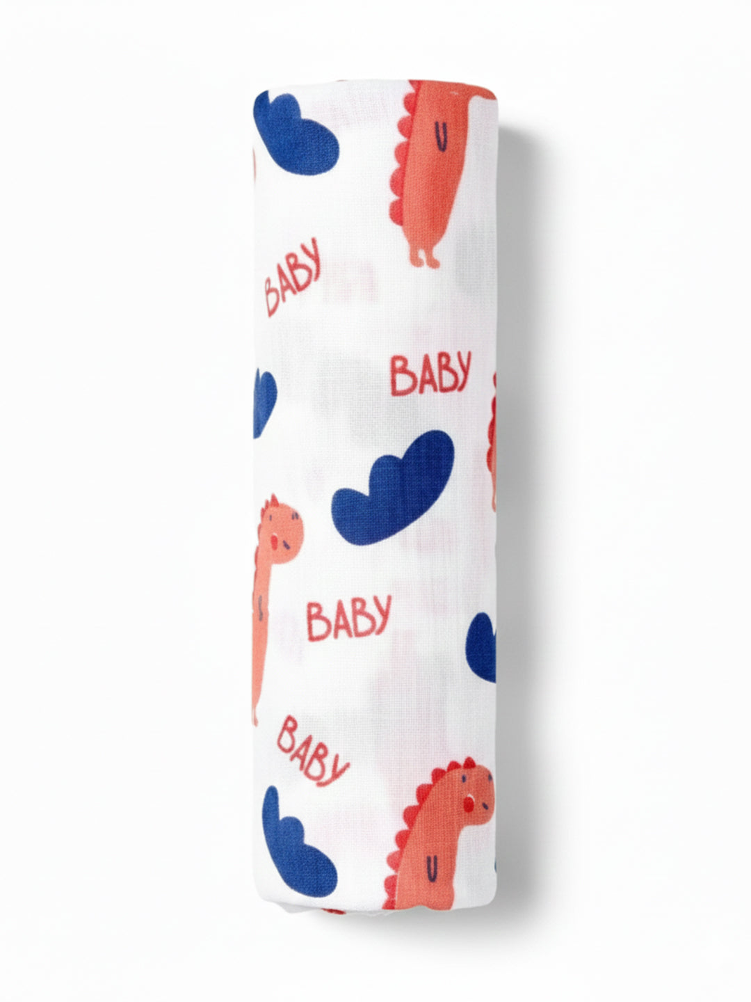 Baby Dino & Moon And Stars 2 PC Cotton Muslin Swaddle Wrap