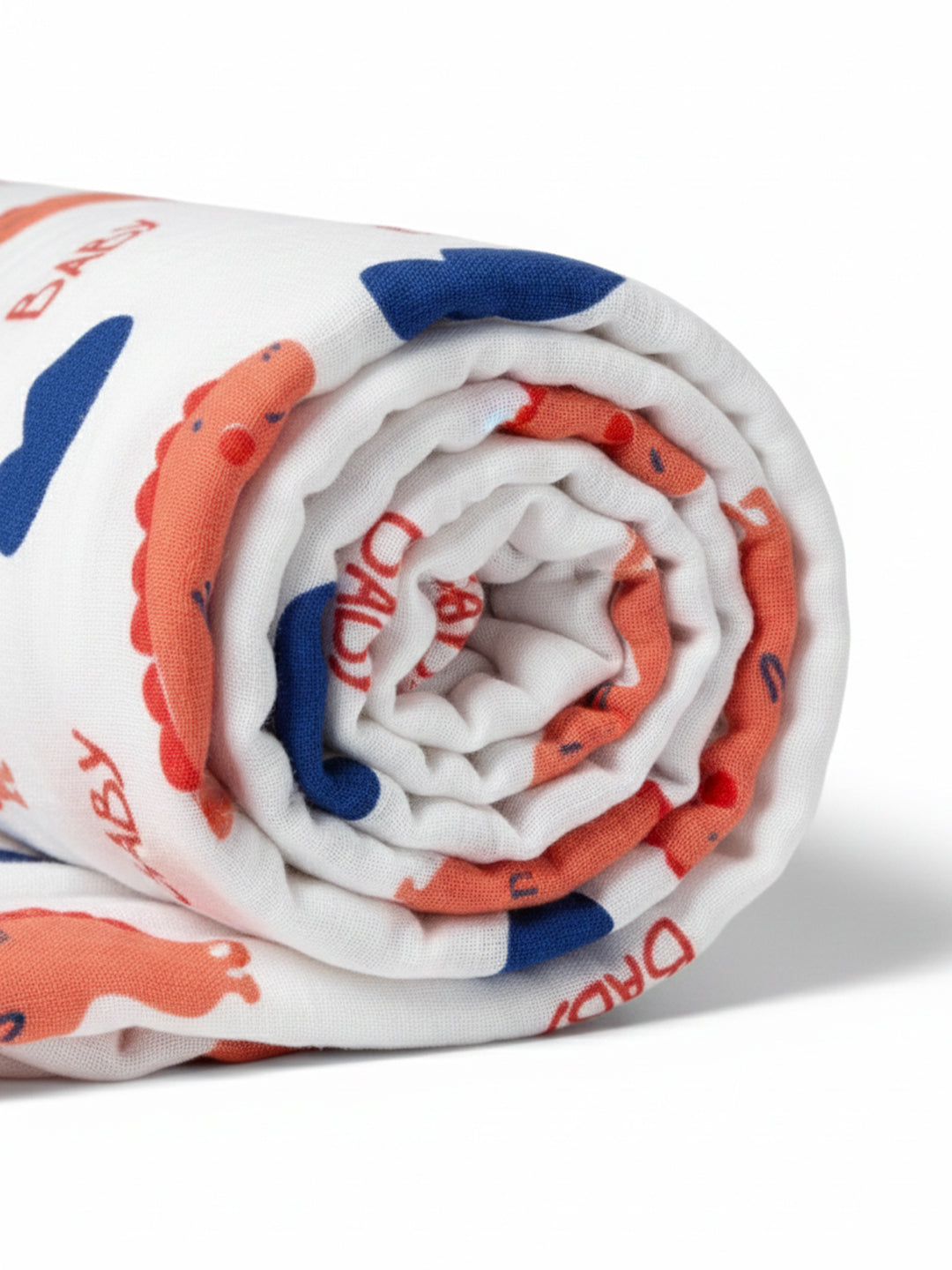 Baby Dino & Moon And Stars 2 PC Cotton Muslin Swaddle Wrap