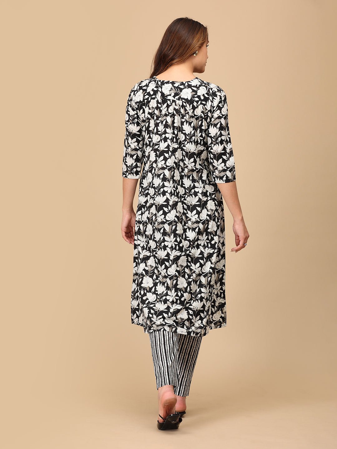  Bagh-E-Black Maternity and Nursing Kurta Set Multi