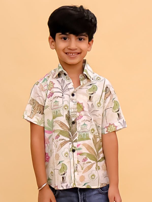 Bagh-i-Bold Jungle Print Boys Shirt