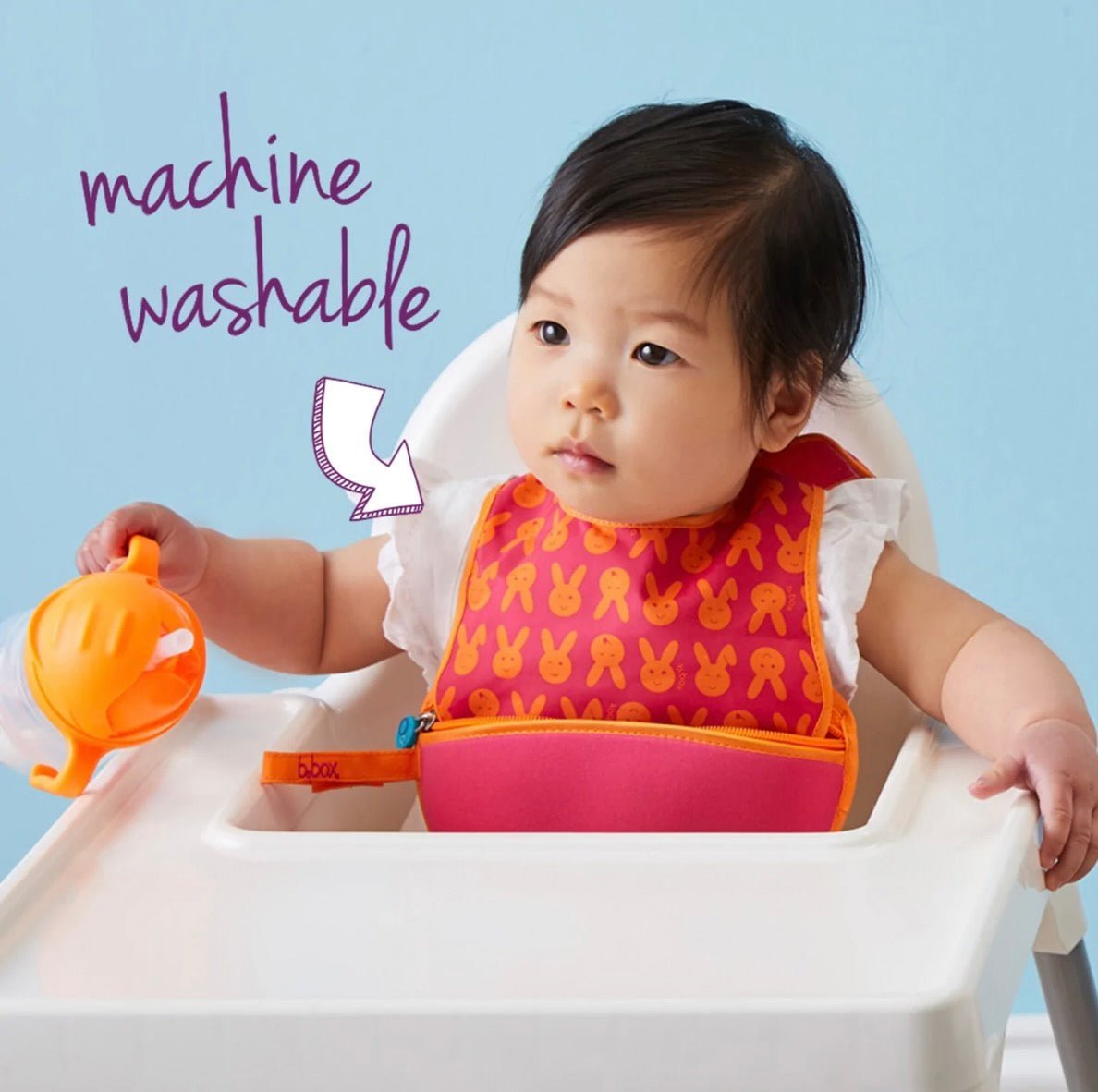 Pine Splice B.Box Machine Washable Travel Bib With Spoon For Babies