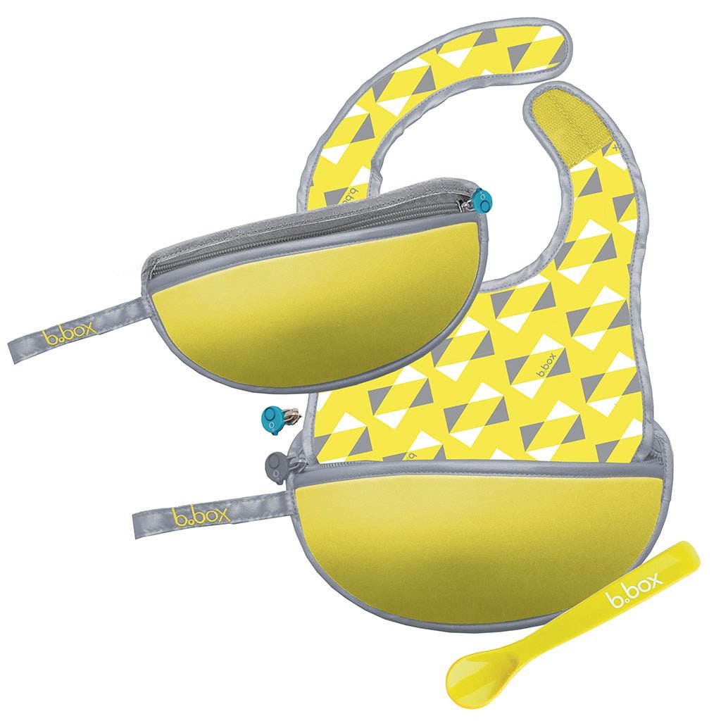 Pine Splice B.Box Machine Washable Travel Bib With Spoon For Babies