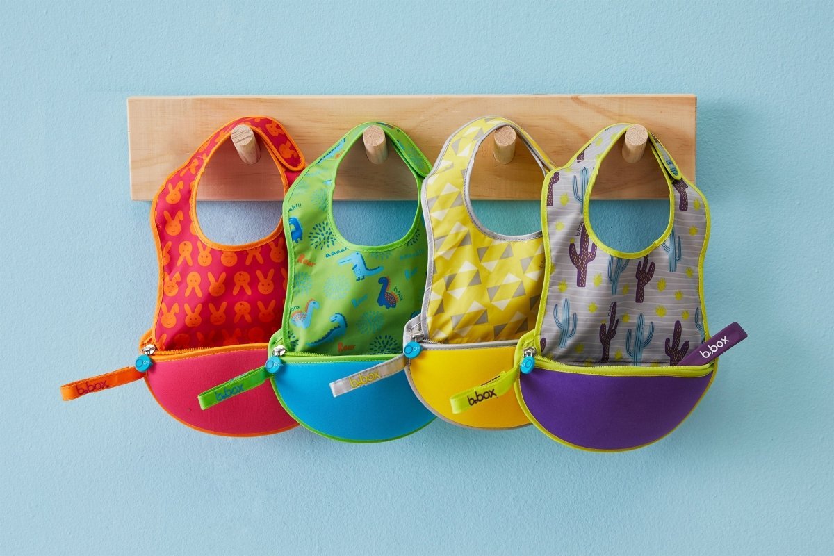 Pine Splice B.Box Machine Washable Travel Bib With Spoon For Babies