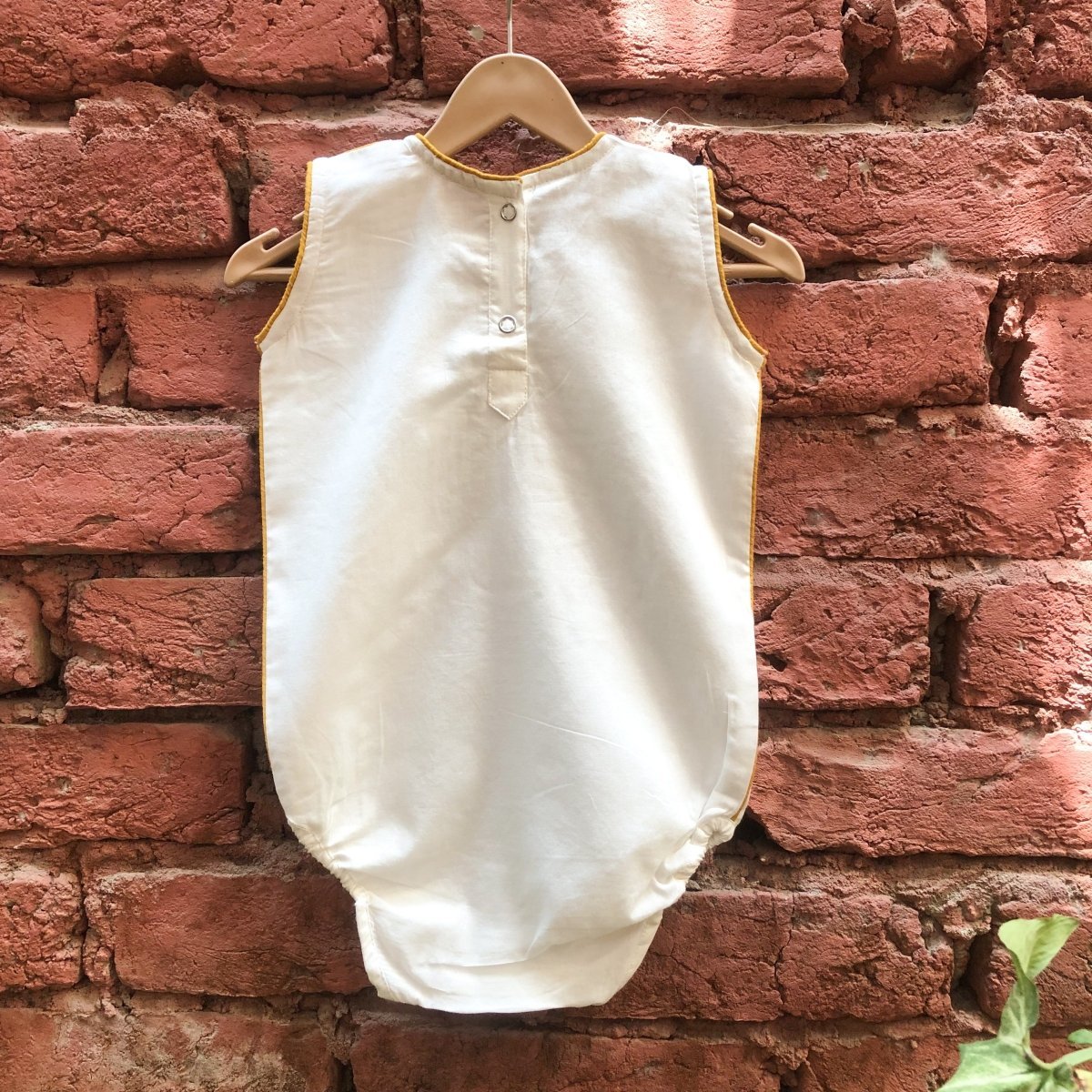 Bhaakur Cotton Voile Hanging Out With Dad Infant Romper