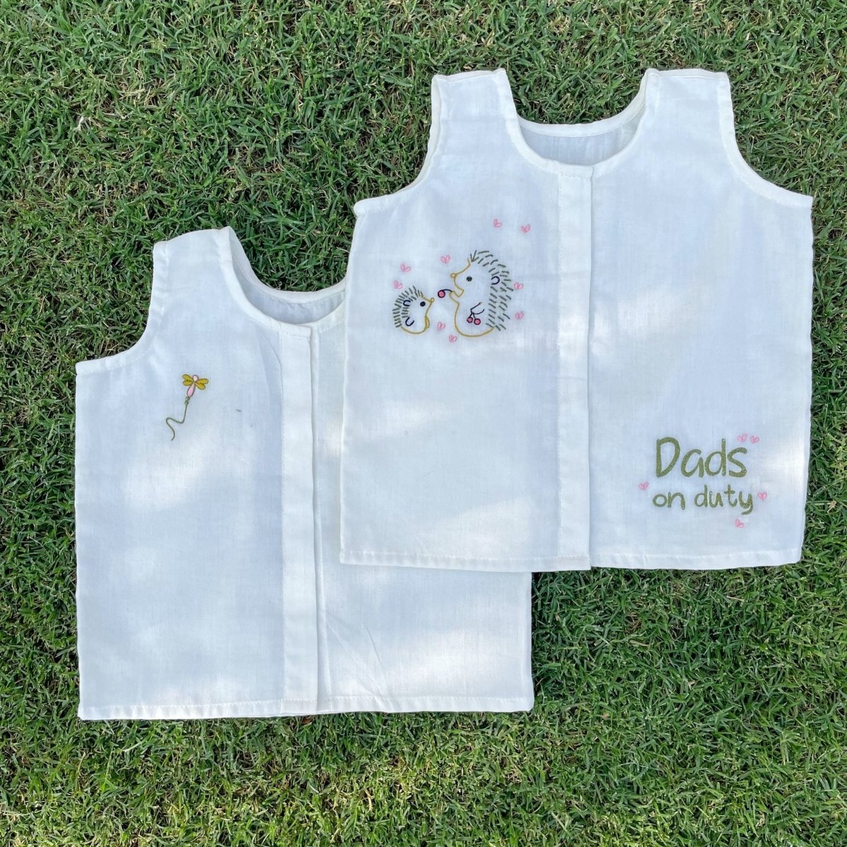 Bhaakur Daddy Cool Cotton Infant Jhabla Vests Combo 2-Pack