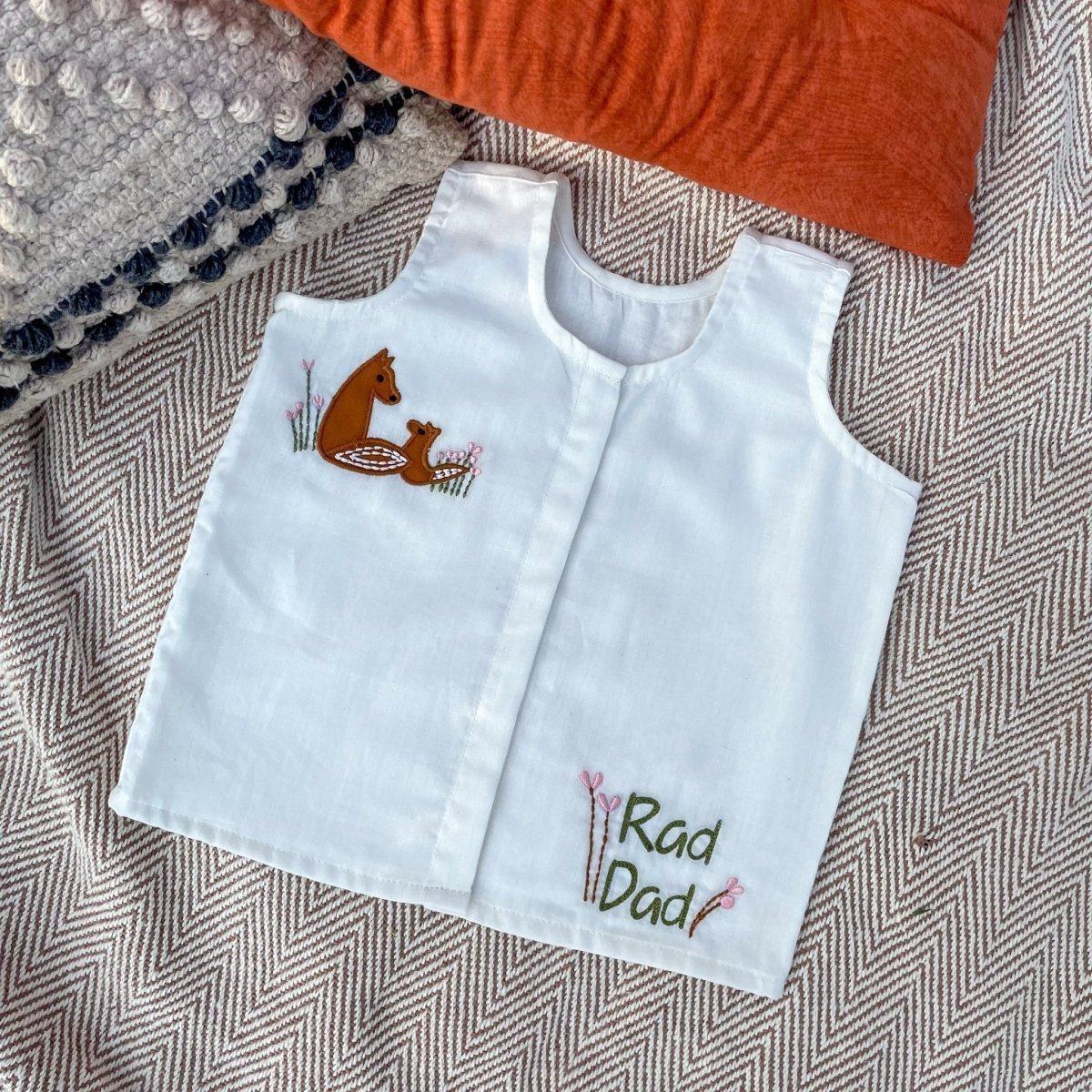 Bhaakur Daddy Cool Cotton Infant Jhabla Vests Combo 2-Pack