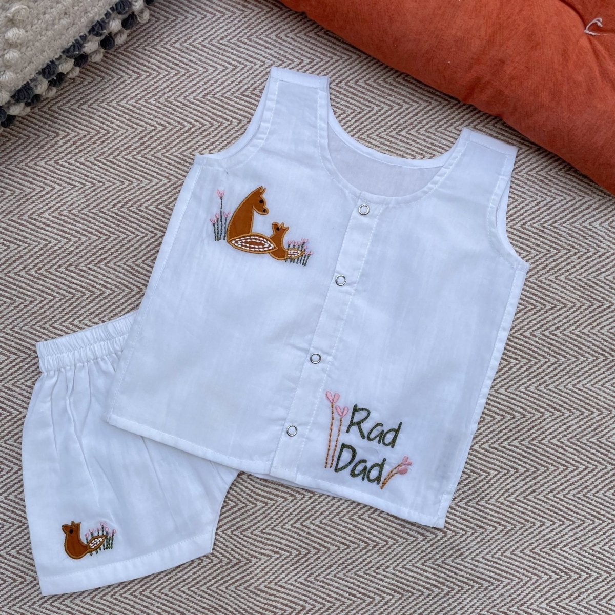 Bhaakur Organic Cotton Sleeveless Jhabla Shirt Set Pack of 2