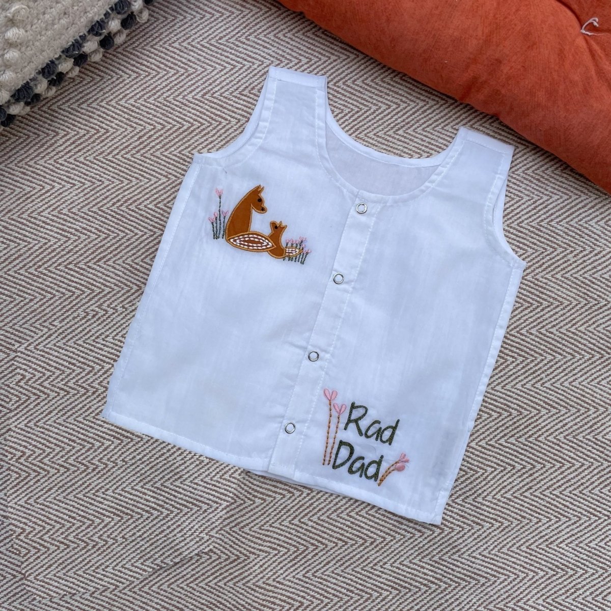 Bhaakur Organic Cotton Sleeveless Jhabla Shirt Set Pack of 2