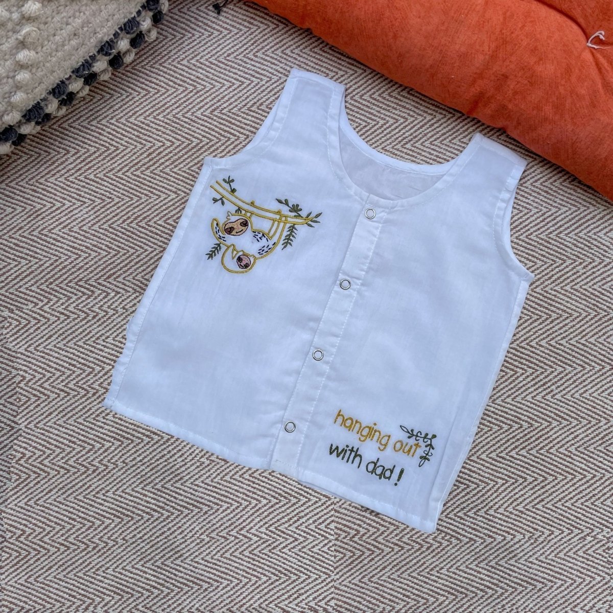 Bhaakur Organic Cotton Sleeveless Jhabla Shirt Set Pack of 2