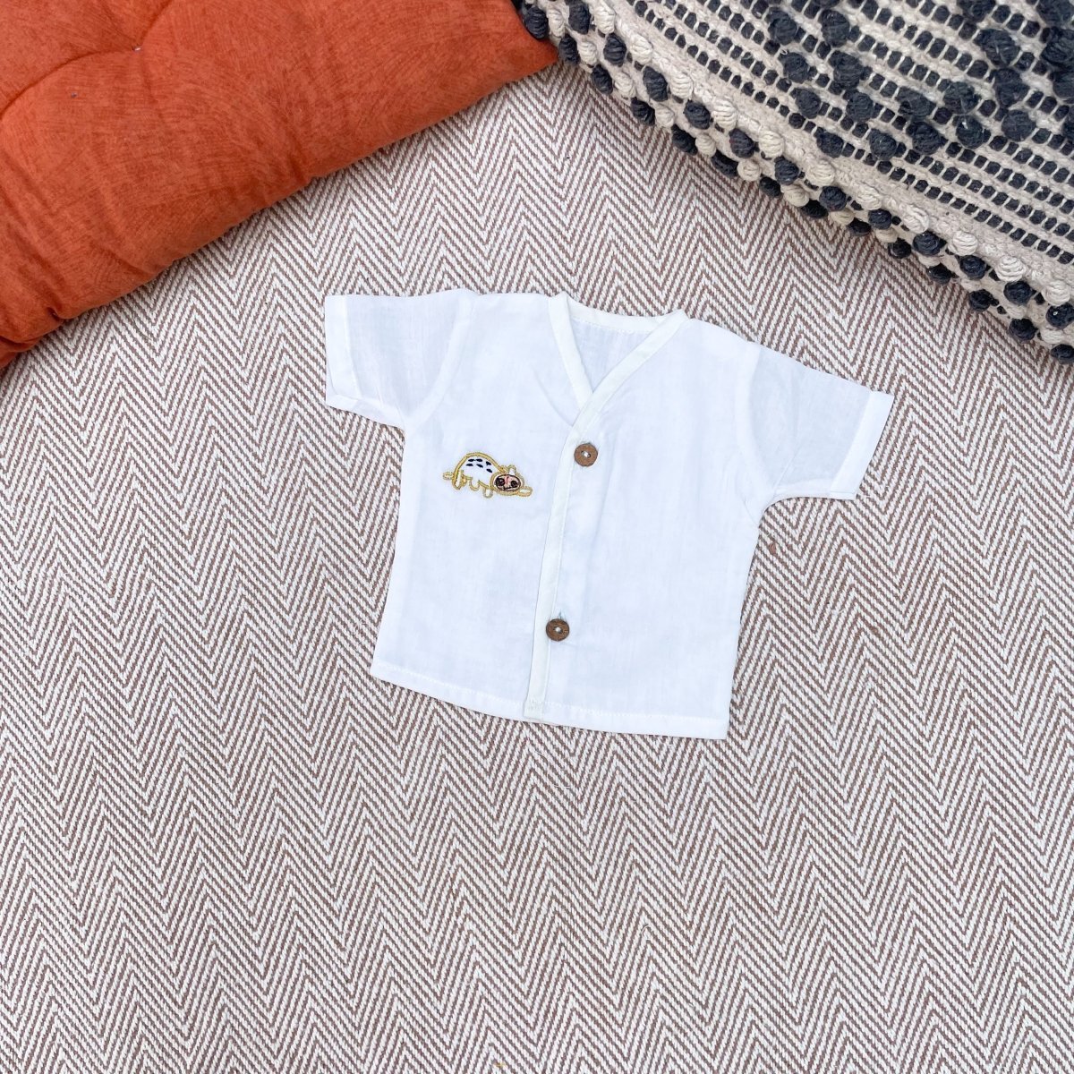 Bhaakur Forest Theme Muslin Infant Jhablas Set of 2