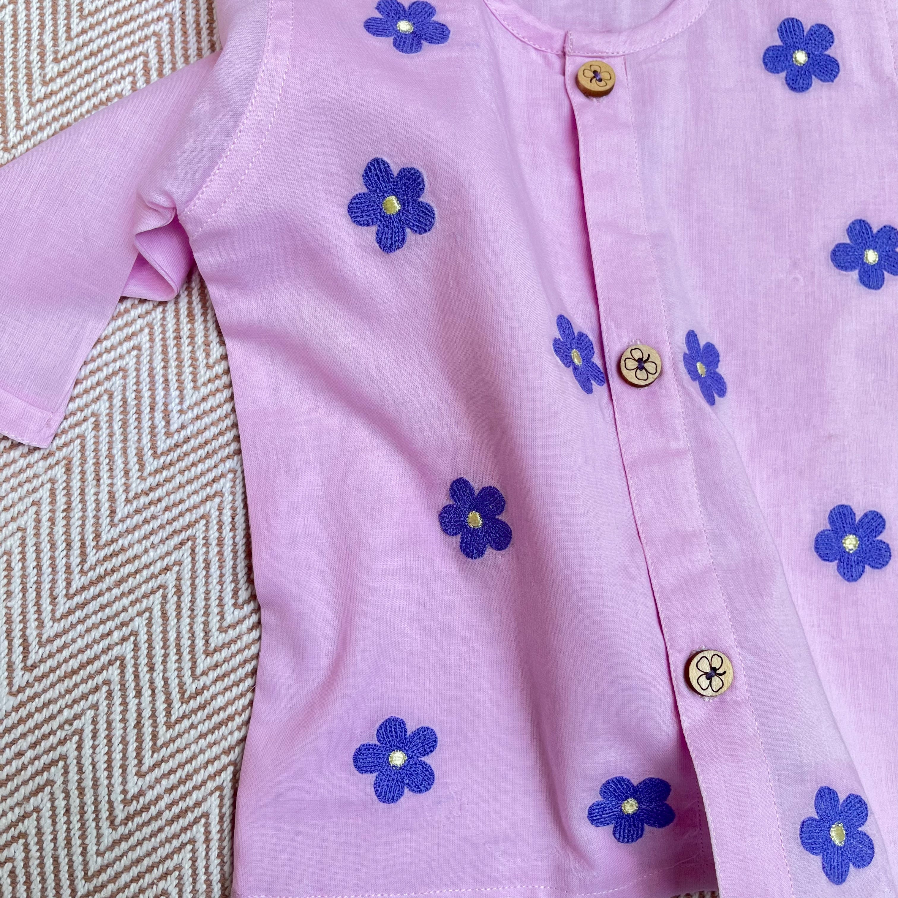 Bhaakur Artisan Embroidery Organic Cotton Full Sleeves Jhabla