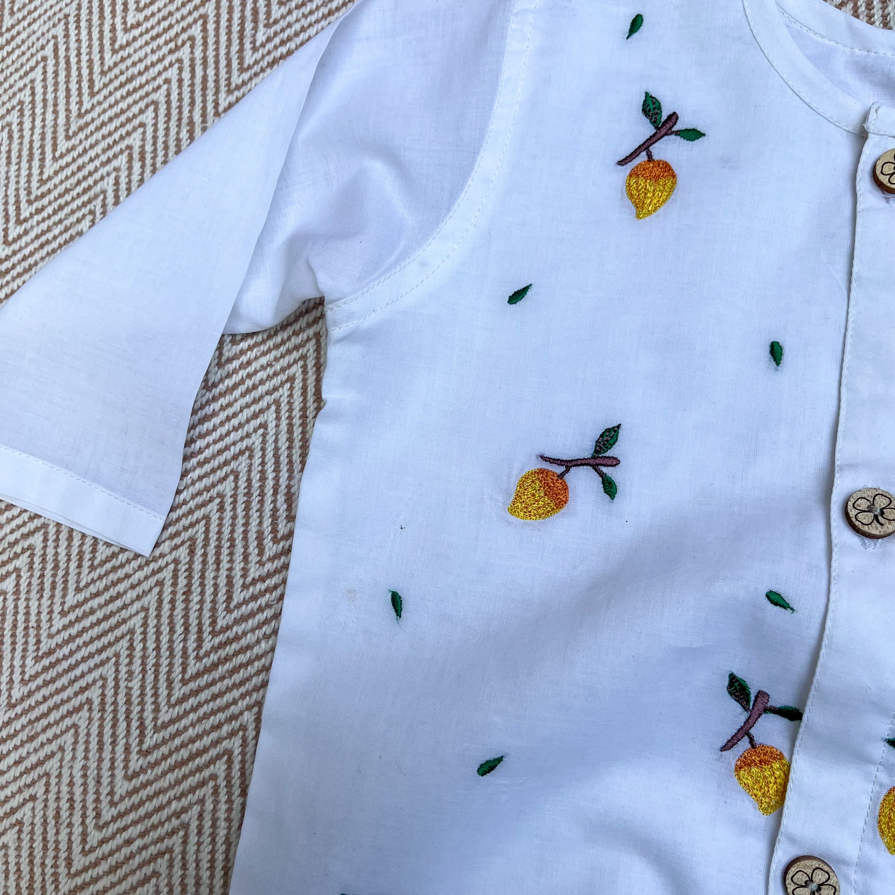 Bhaakur Artisan Embroidery Organic Cotton Full Sleeves Jhabla