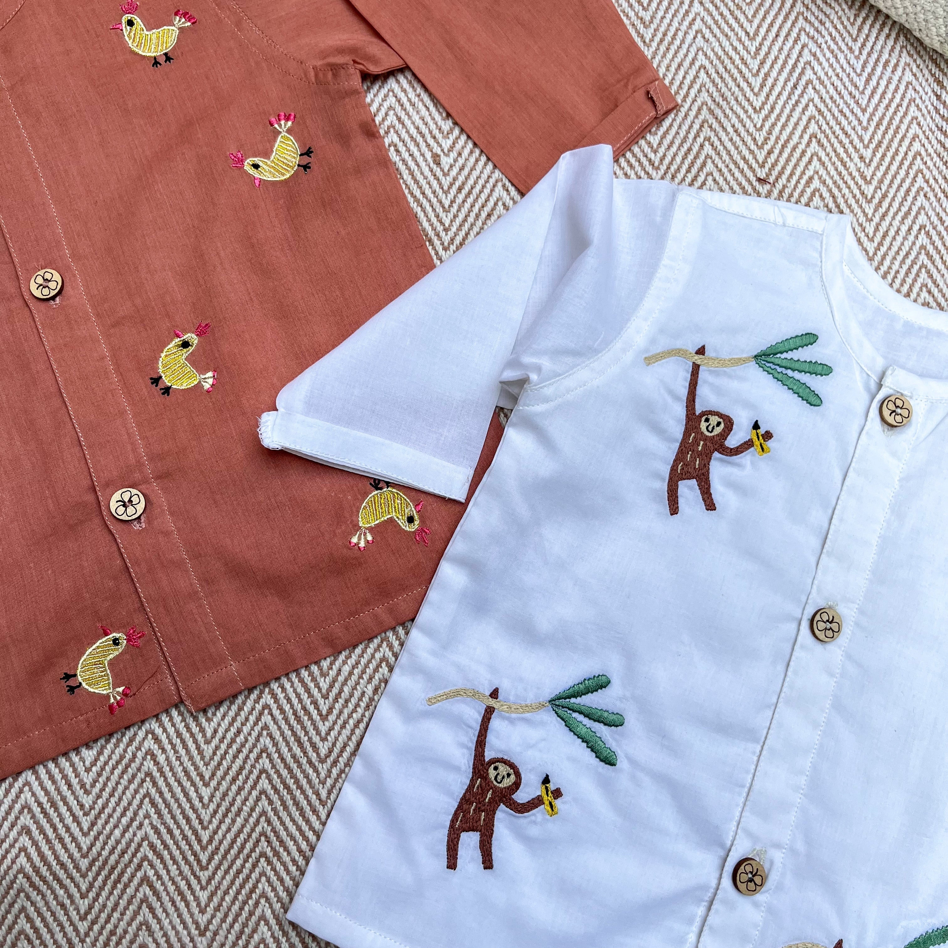 Bhaakur Daisy and Cat Organic Cotton Infant Set