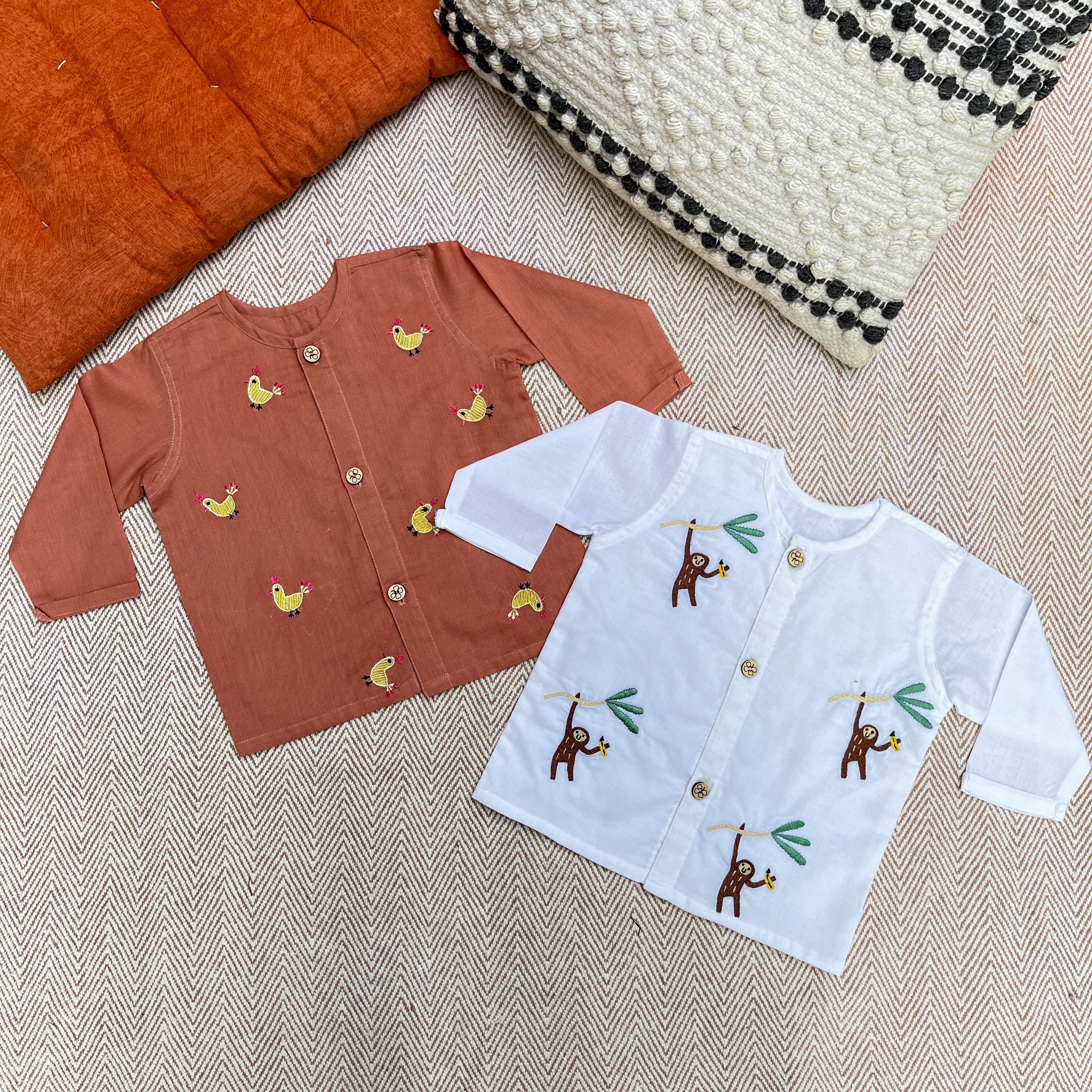 Bhaakur Daisy and Cat Organic Cotton Infant Set