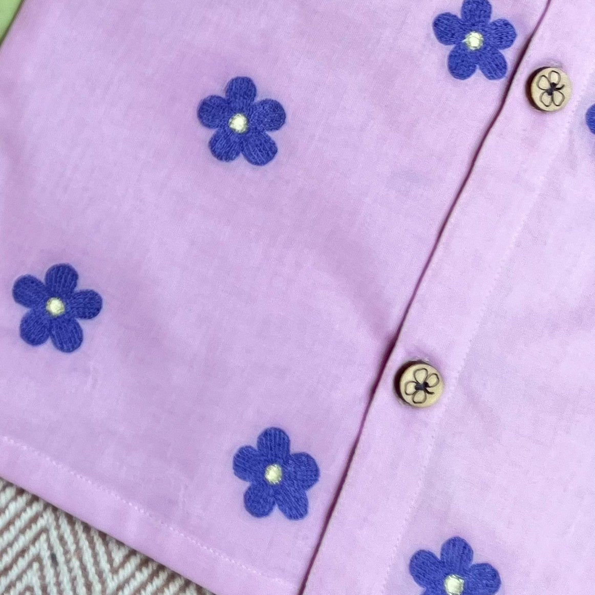 Bhaakur Daisy and Cat Organic Cotton Infant Set