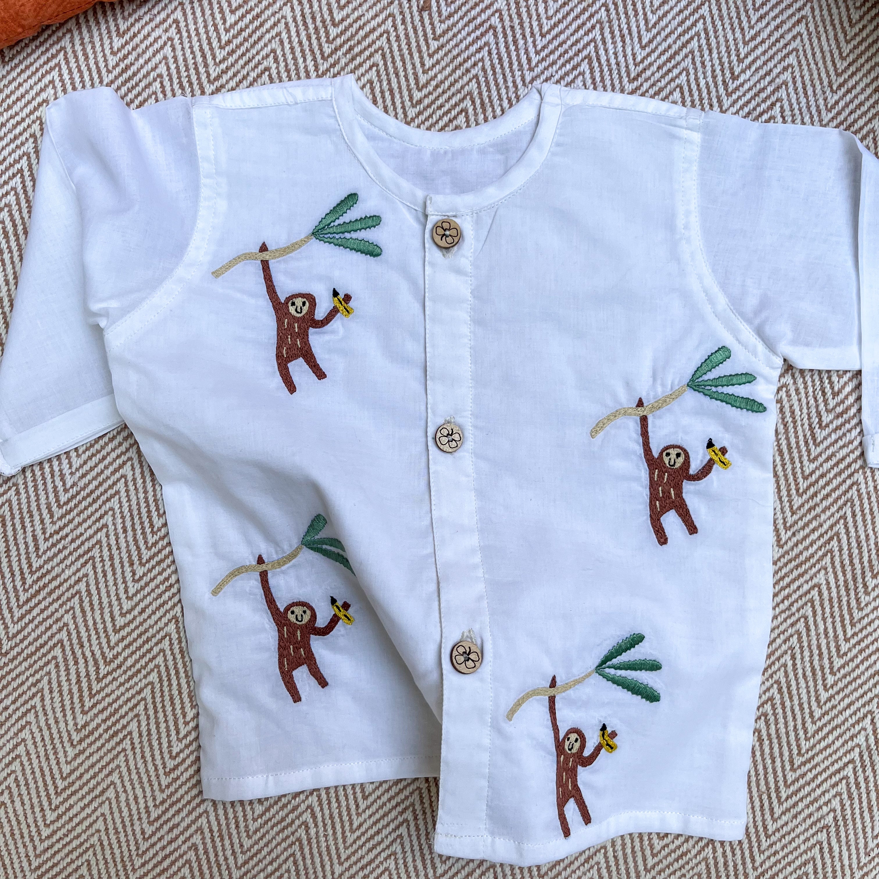 Bhaakur Daisy and Cat Organic Cotton Infant Set